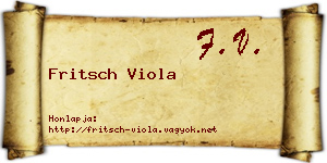 Fritsch Viola névjegykártya